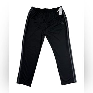 Adidas Trico Zip Pants Mens 2XL Regular Fit Black Tapered Sweatpant Training NWT